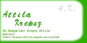 attila krepsz business card